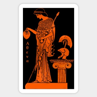 Athena Minerva red figure vase Sticker